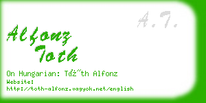 alfonz toth business card